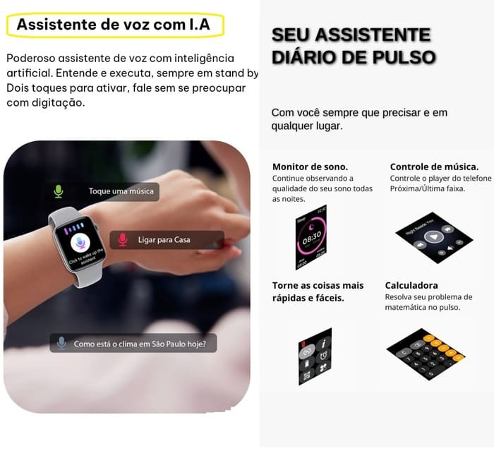 Relógio Inteligente Para Samsung Xiaomi iPhone Ios Android Serie 8 No Brasil