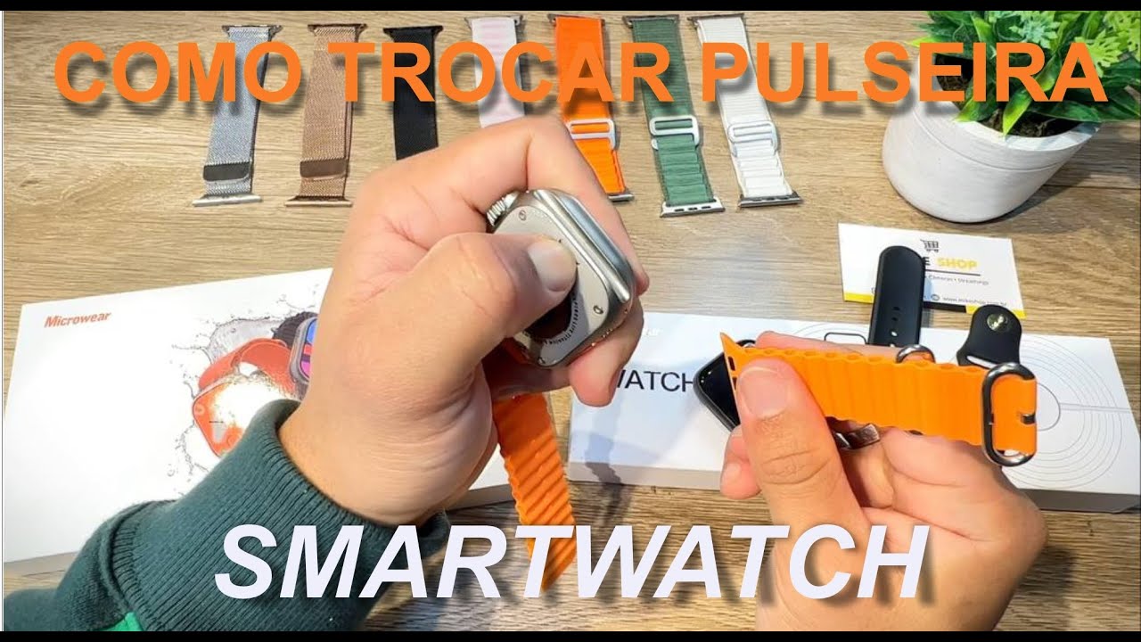Colocando Pulseira no Relógio Smartwatch