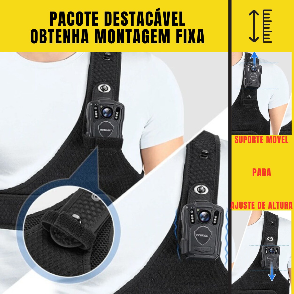 Suporte Peitoral BodyCam - Câmera Corporal - Imagem 5