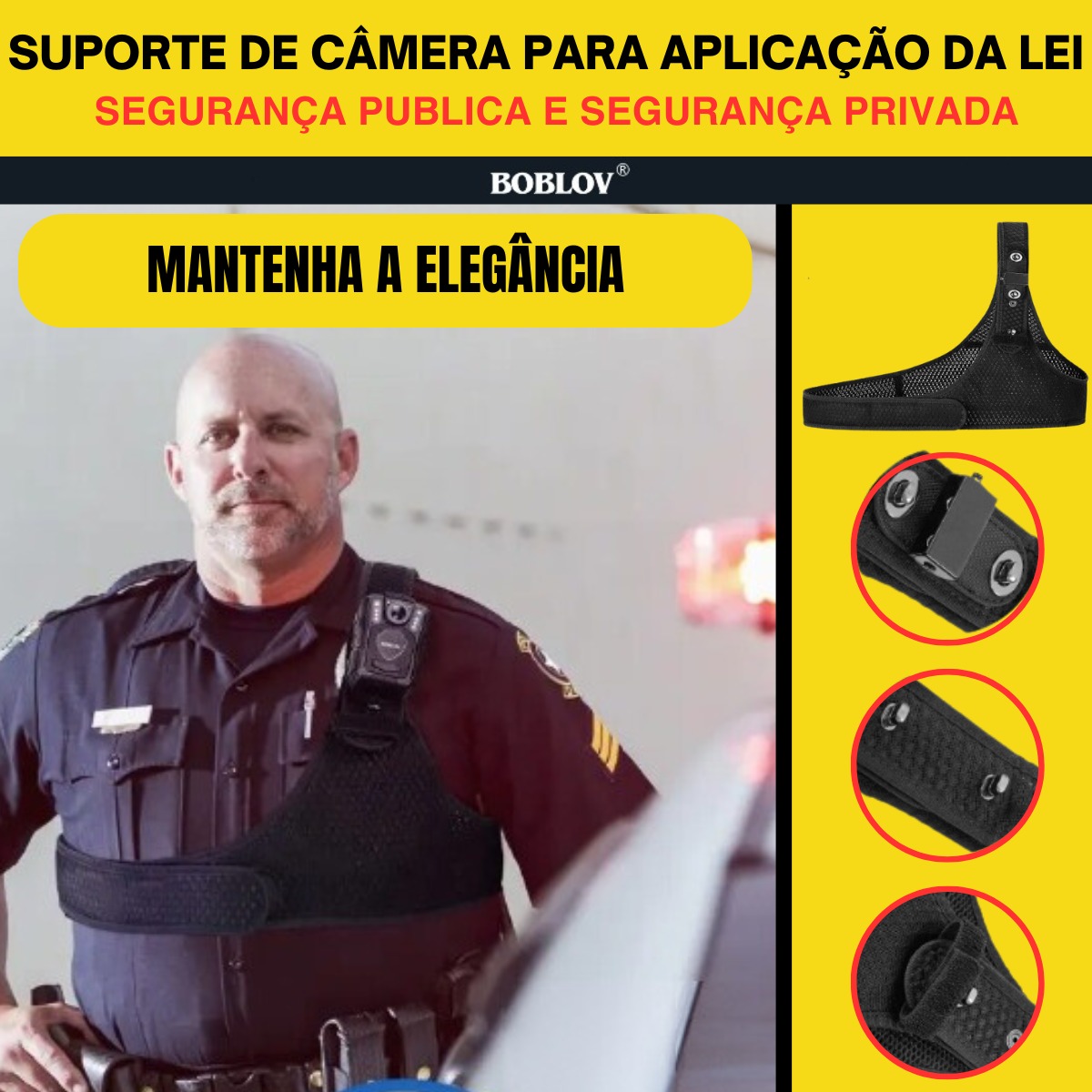 Suporte Peitoral BodyCam - Câmera Corporal - Imagem 7