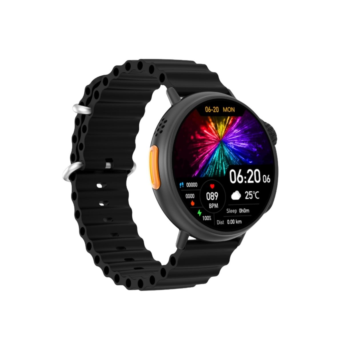 Relógio Smartwatch Inteligente Tela Redonda Faz Recebe Chamadas Troca Foto