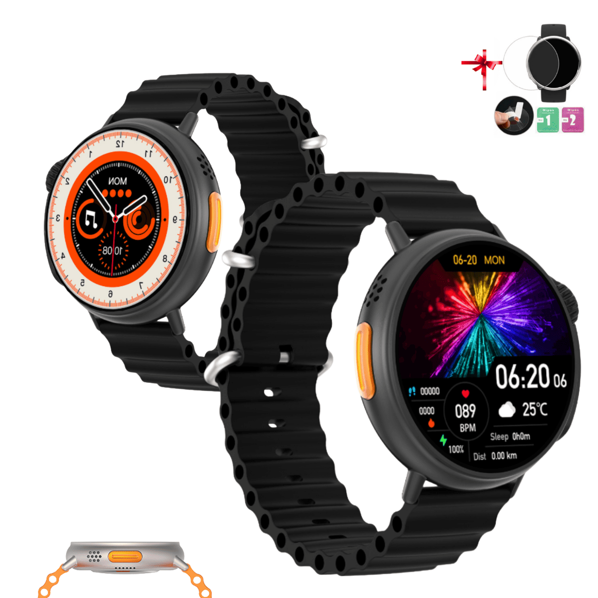 Relógio Smartwatch Inteligente Tela Redonda Faz Recebe Chamadas Troca Foto