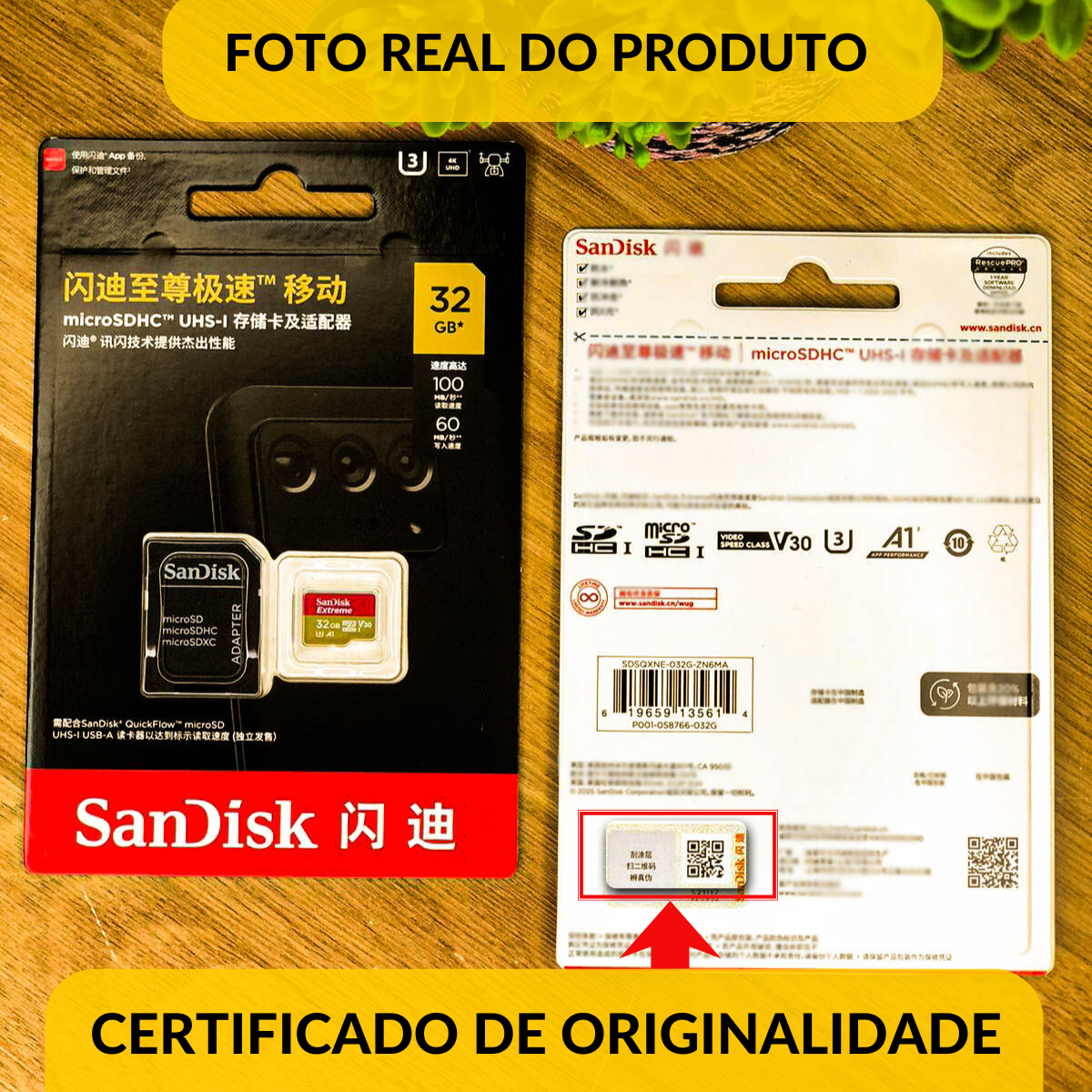 Cartão Memória Sandisk Extreme 32gb 100mb/s Classe 10 Micro - Imagem 4
