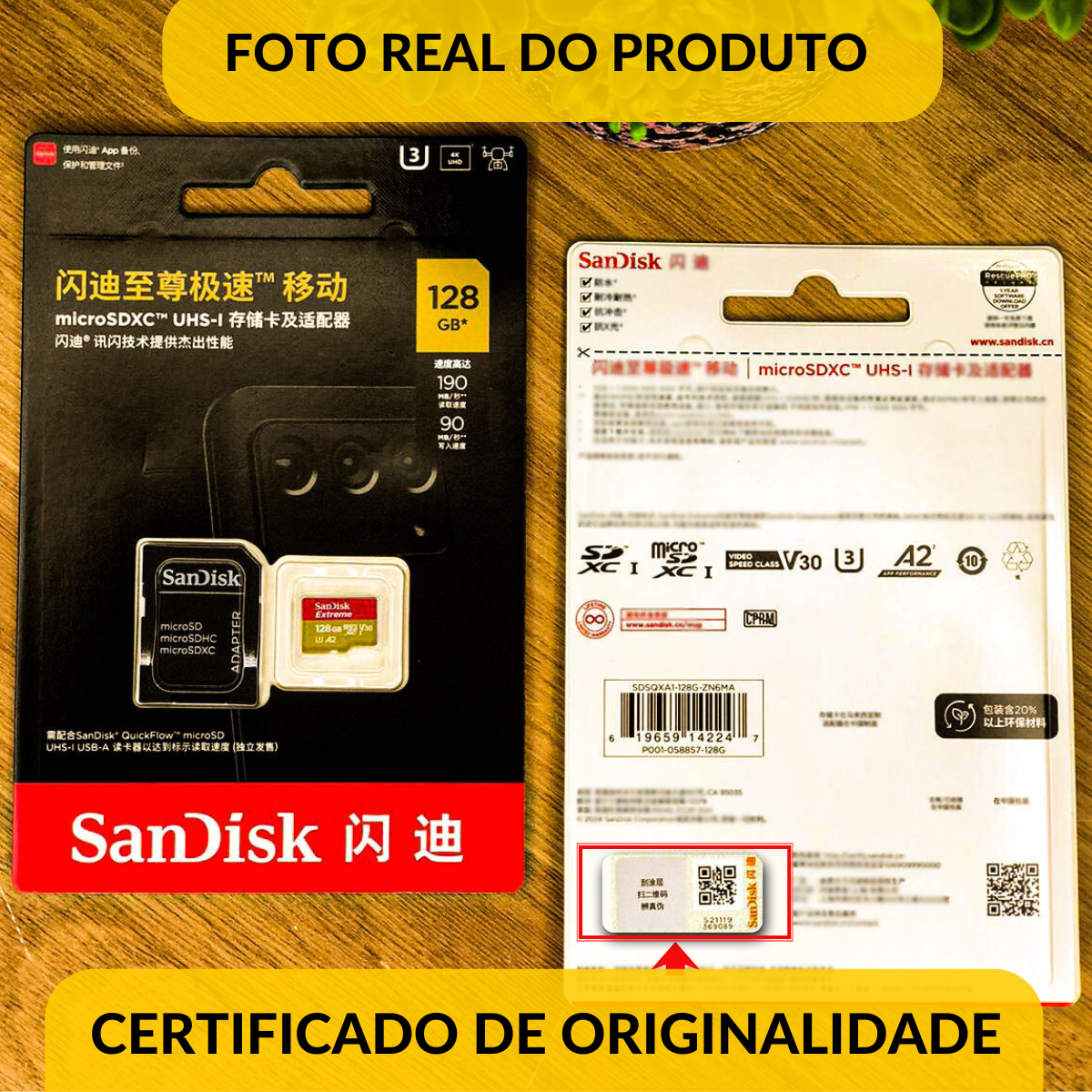 Cartão Memória Sandisk Extreme 128gb 190mb/s Classe 10 Micro - Imagem 4