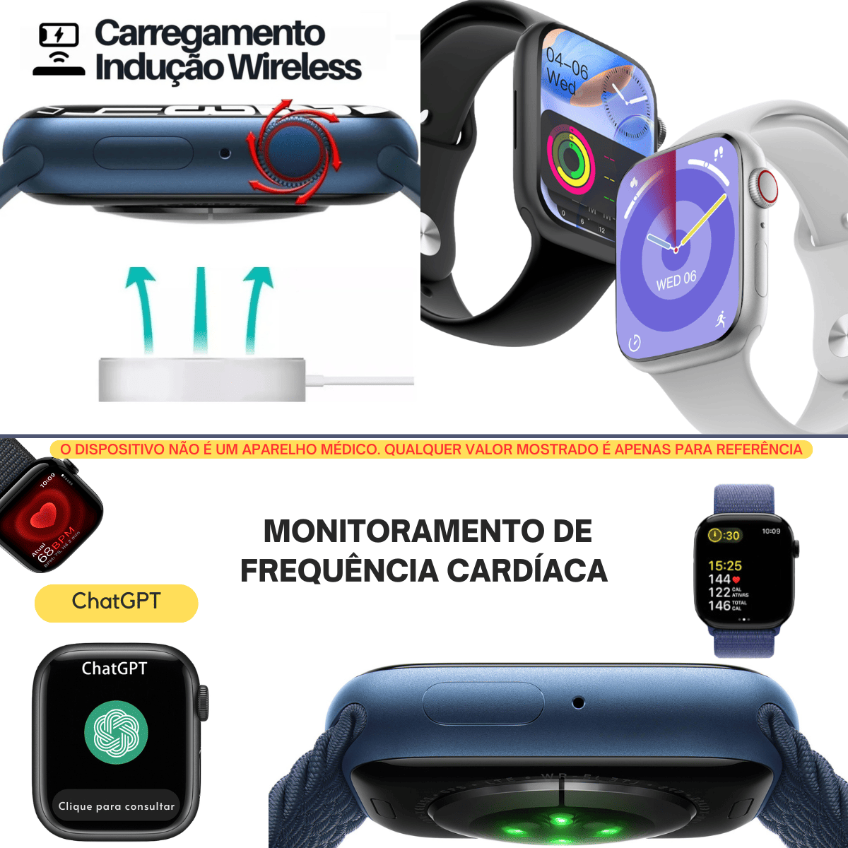 Relogio Smartwatch Mini Pro Original 38mm Nfc Lançamento - Imagem 8