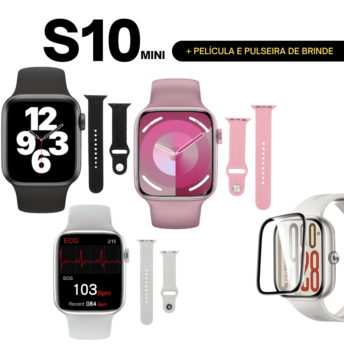 Relogio Smartwatch Mini Pro Original 38mm Nfc Lançamento - Imagem 3