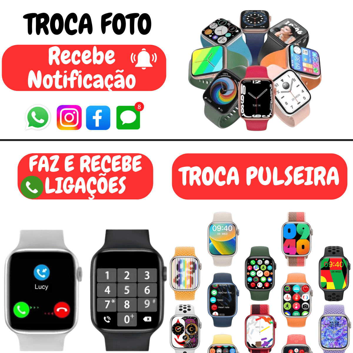 Relogio Smartwatch Mini Pro Original 38mm Nfc Lançamento - Imagem 2