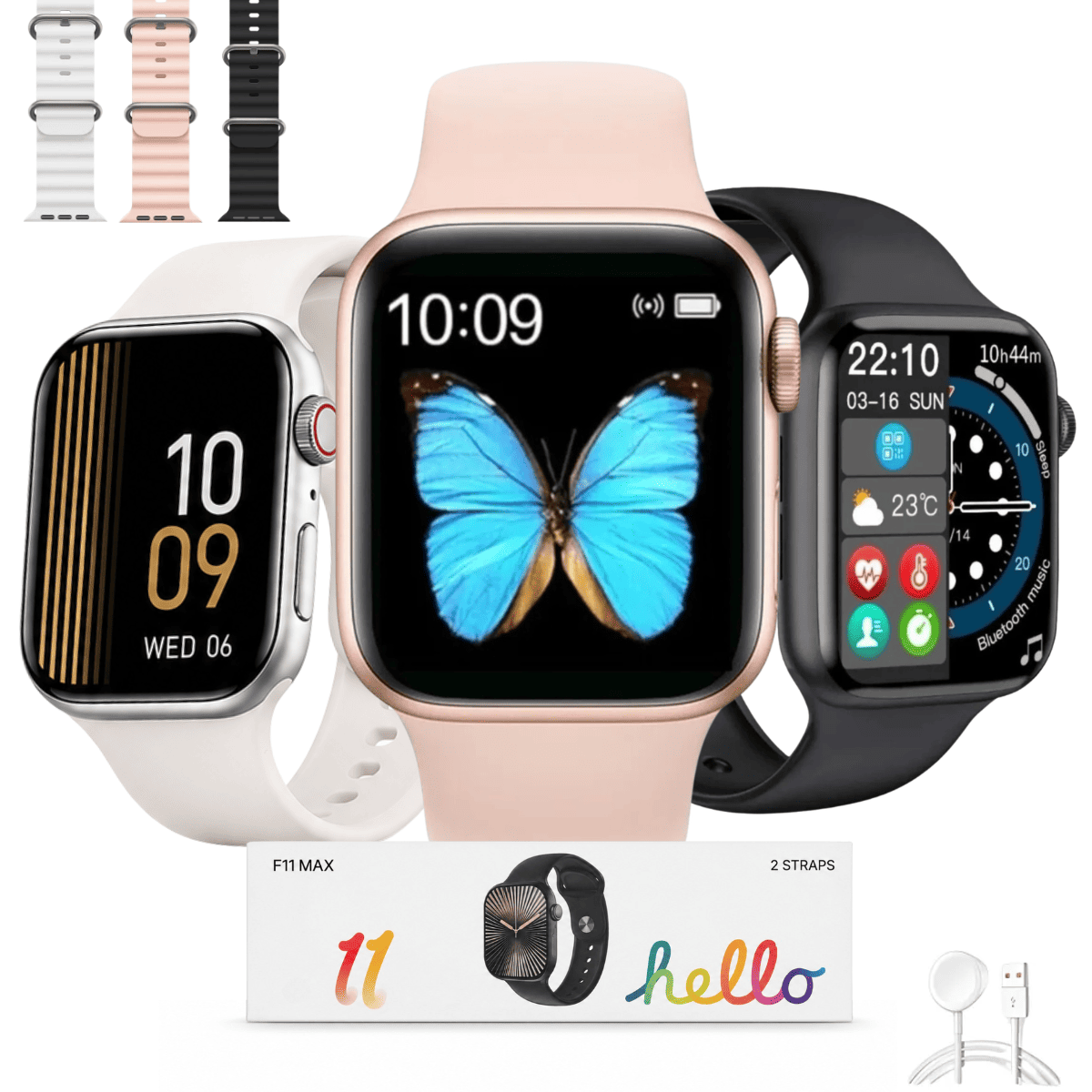 SmartWatch Feminino Masculino Para Samsung Apple Xiaomi Faz e recebe Notificação